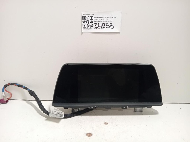 Display DI Navigazione 932212210 Bmw Serie 1 F20 Berlina 2015
