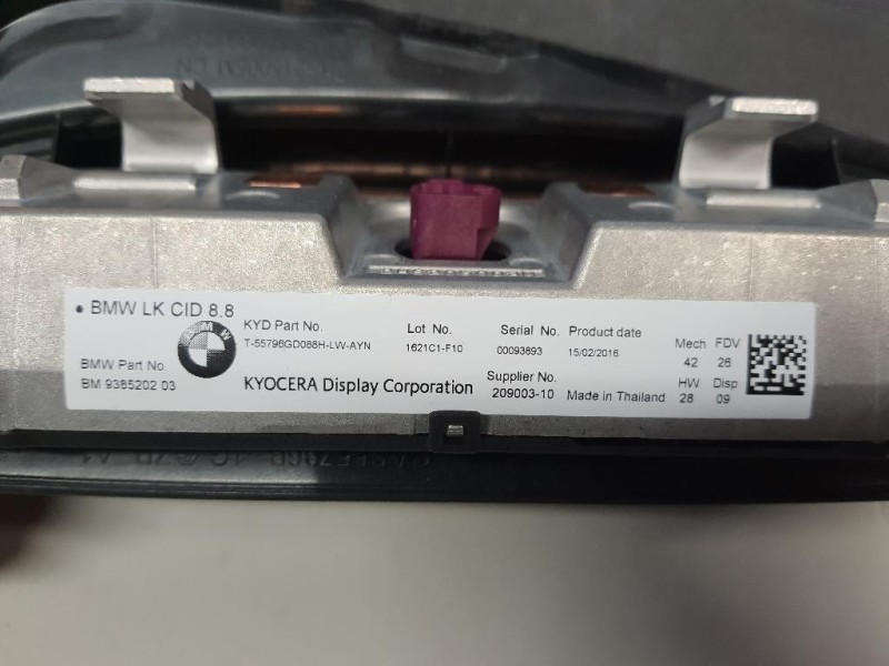 Display DI Navigazione 9385202 03 Bmw Serie 1 F20 Berlina 2015