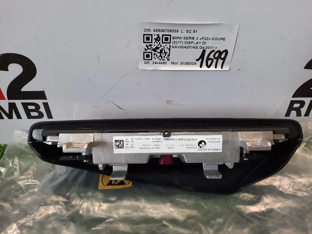 Display DI Navigazione 65508709339 Bmw Serie 2 F22 Coupe 2017