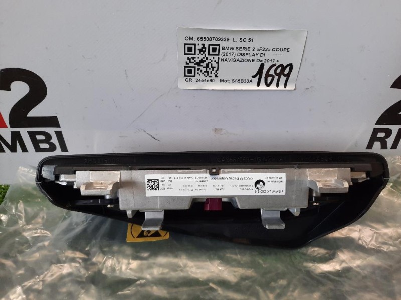 Display DI Navigazione 65508709339 Bmw Serie 2 F22 Coupe 2017