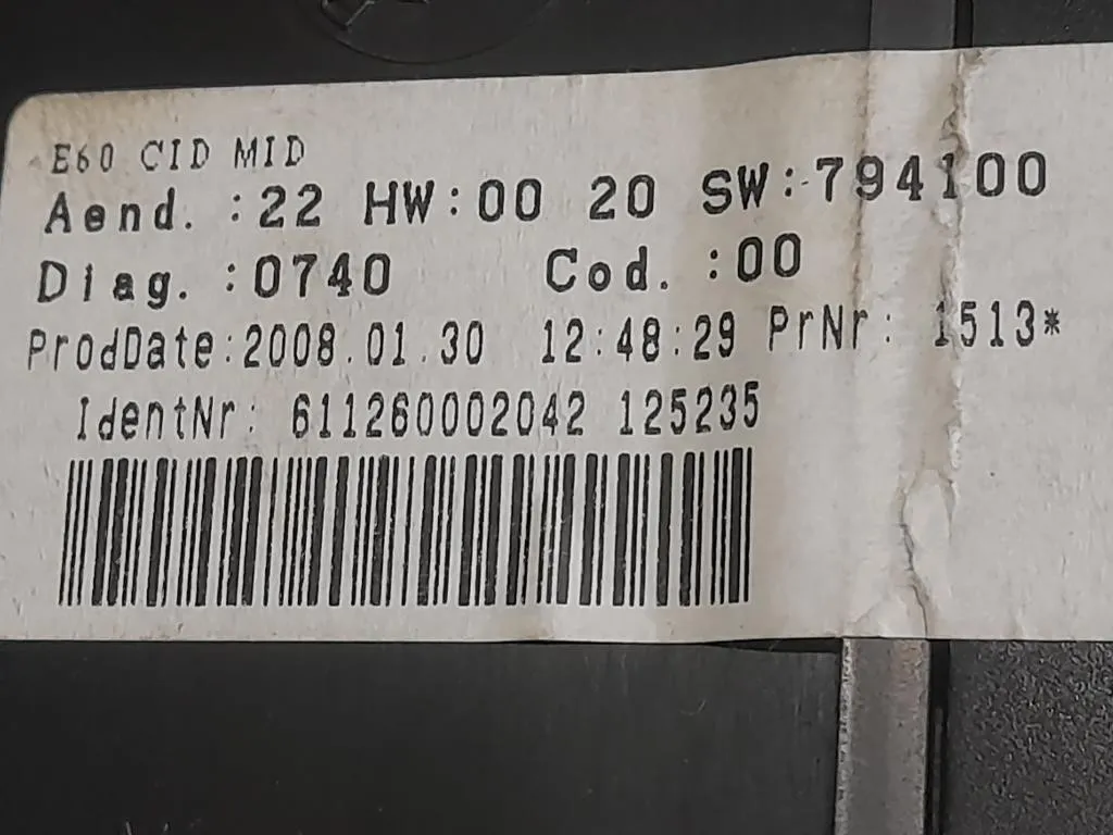 Display DI Navigazione 794100 794100 9151975 9151977 Bmw Serie 5 E60 Berlina 2004