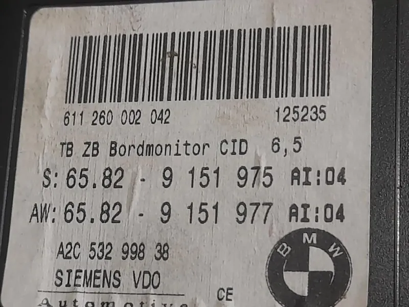 Display DI Navigazione 794100 794100 9151975 9151977 Bmw Serie 5 E60 Berlina 2004