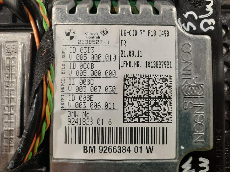 Display DI Navigazione BM 9266384 01 Bmw Serie 5 F10 Berlina 2010