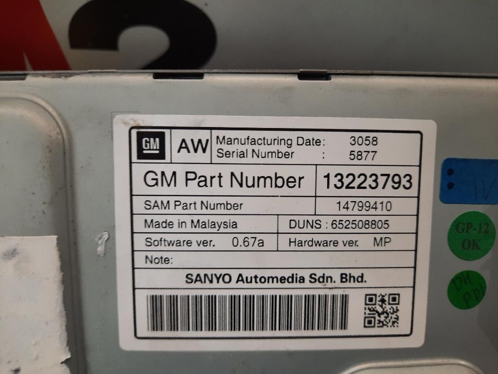 Display DI Navigazione 13223793 Chevrolet Cruze 2011