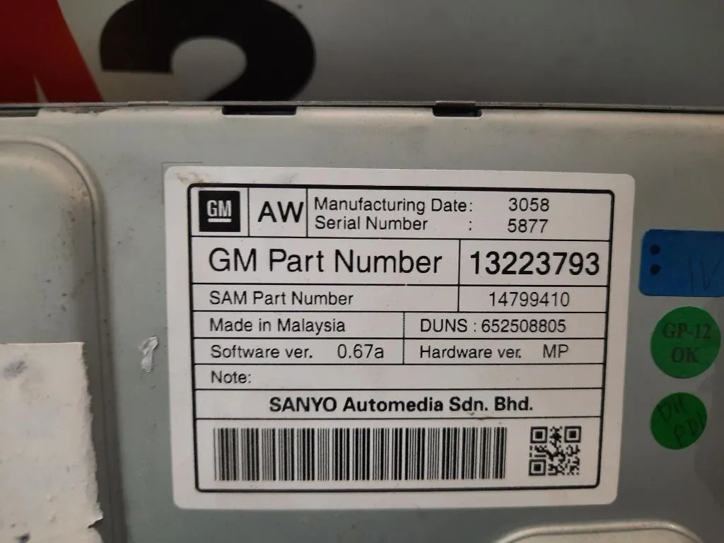 Display DI Navigazione 13223793 Chevrolet Cruze 2011