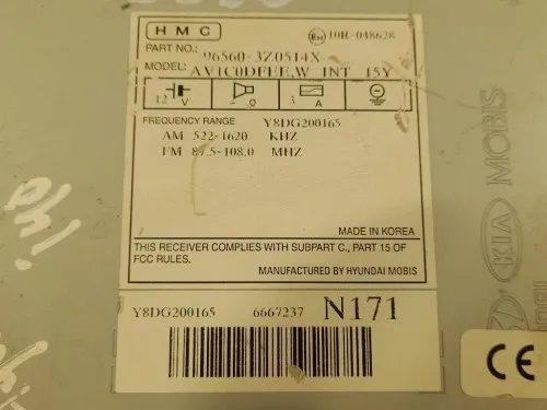 Display DI Navigazione 96560-3Z0514X Hyundai I40 2012