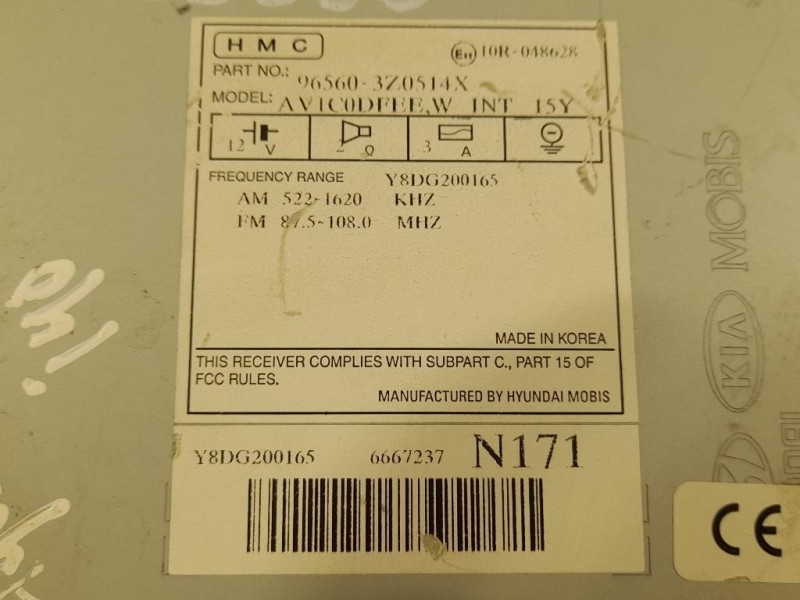 Display DI Navigazione 96560-3Z0514X Hyundai I40 2012