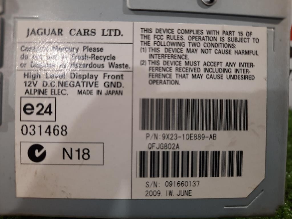 Display DI Navigazione 9X23-10E889-AD Jaguar XF I 2008