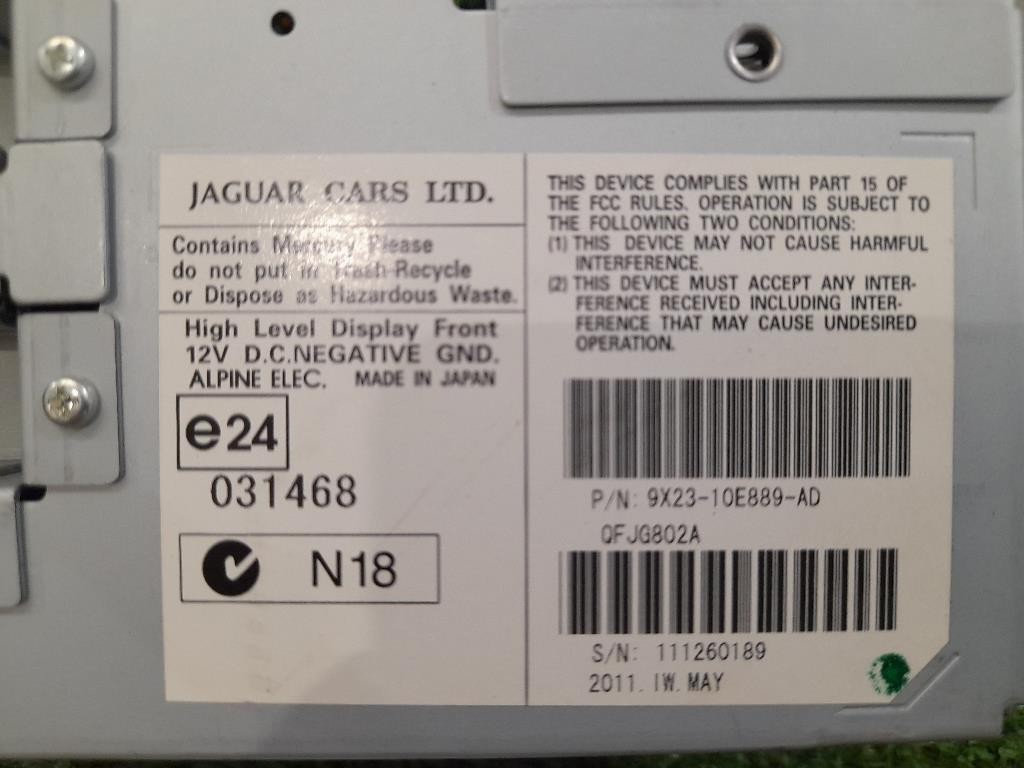 Display DI Navigazione 9X2310E889AD Jaguar XF I 2008