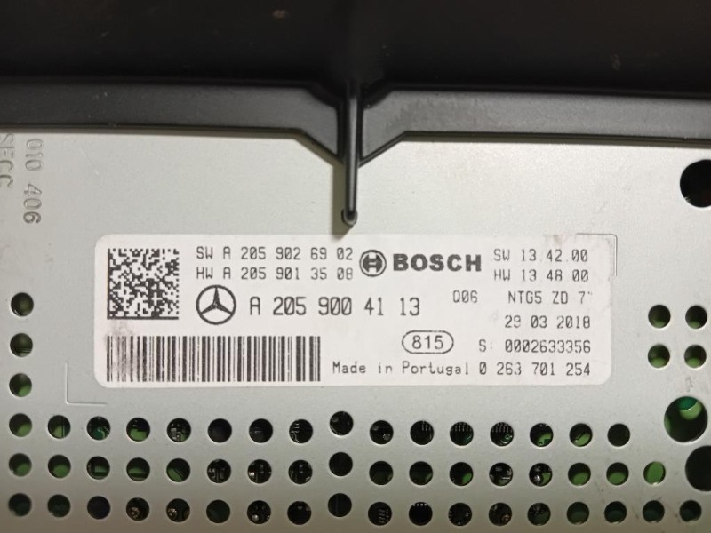 Display DI Navigazione A2059004113 Mercedes Classe C W205 2014