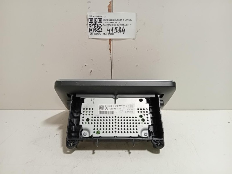 Display DI Navigazione A2059004113 Mercedes Classe C W205 2014