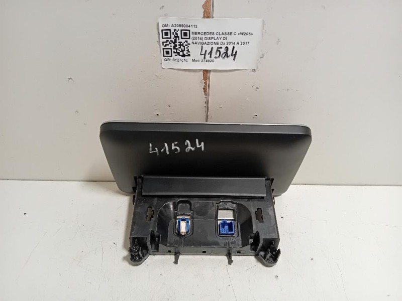 Display DI Navigazione A2059004113 Mercedes Classe C W205 2014