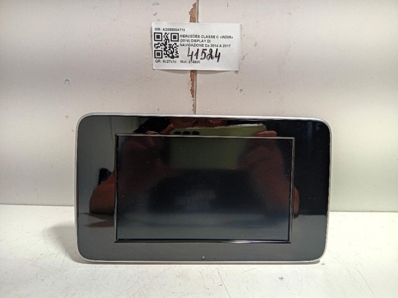 Display DI Navigazione A2059004113 Mercedes Classe C W205 2014
