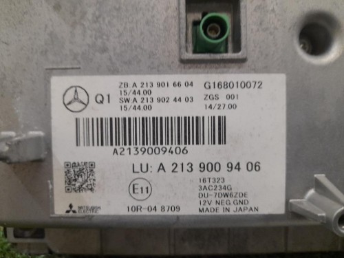 Display DI Navigazione A2139009406 Mercedes Classe E W213 2016