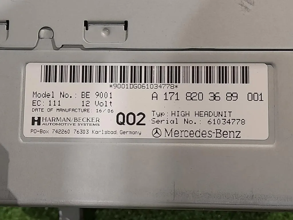 Display DI Navigazione A1718203689 Mercedes Classe SLK R171 2004