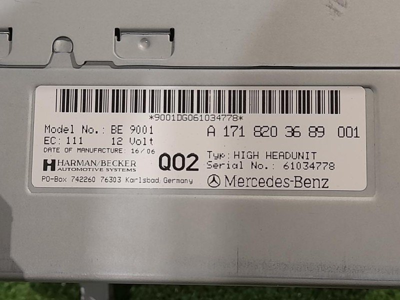 Display DI Navigazione A1718203689 Mercedes Classe SLK R171 2004