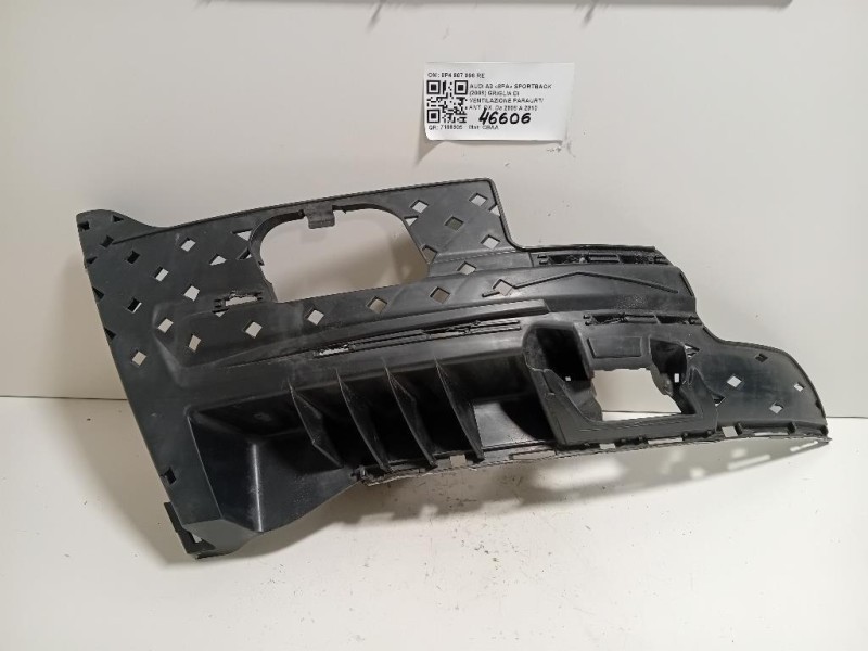 Staffa Sostegno Paraurti ANT DX 8P4 807 096 RE Audi A3 8PA Sportback 2008