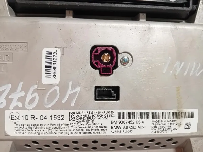 Display DI Navigazione 61319354505-02 Mini MINI Cooper F56 2014