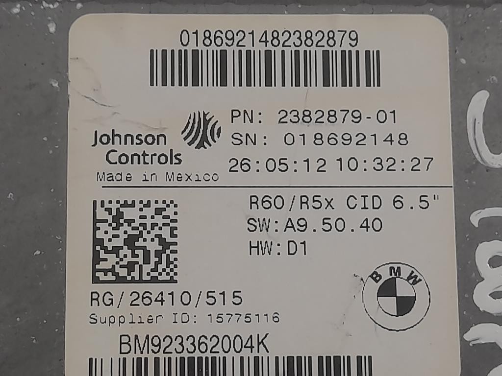 Display DI Navigazione 1962278 Mini MINI Coupé R58 2012