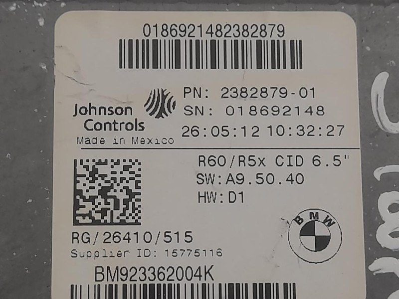 Display DI Navigazione 1962278 Mini MINI Coupé R58 2012