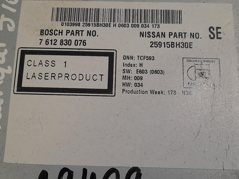 Display DI Navigazione 7612830076 Nissan Qashqai I 2010