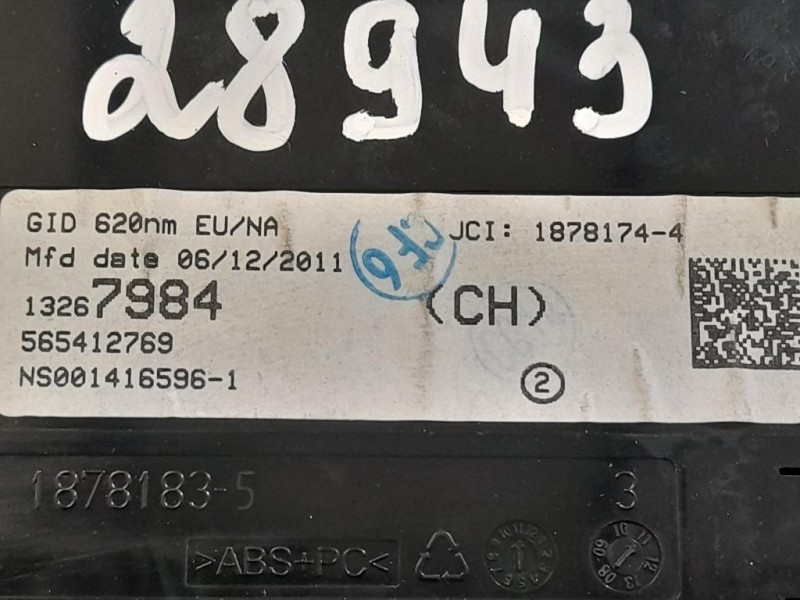 Display DI Navigazione 18781835 Opel Astra J 2010