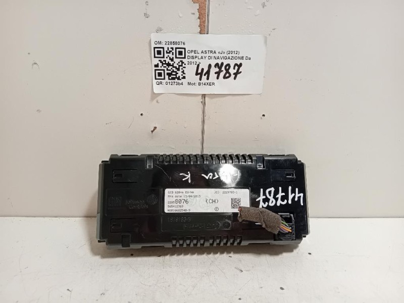 Display DI Navigazione 22858076 Opel Astra J 2012