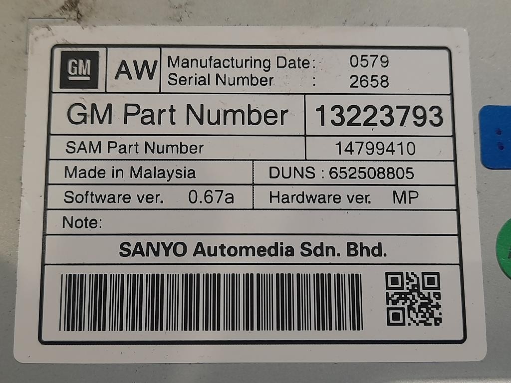 Display DI Navigazione 13223793 Opel Insignia A 2009