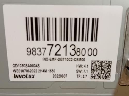 Display DI Navigazione 98377213 Opel Mokka B 2020