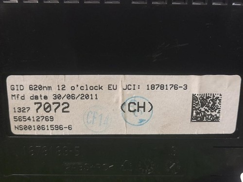 Display Head-up COPERCHIO DISPLAY 1878183-5 Opel Meriva B 2010