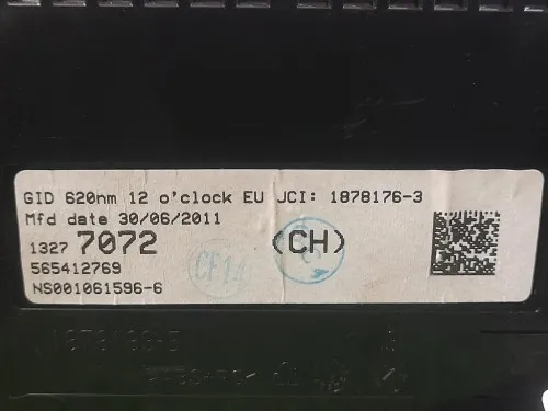 Display Head-up COPERCHIO DISPLAY 1878183-5 Opel Meriva B 2010