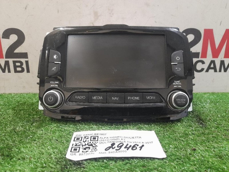 Display Multimediale 6434C-BE2807 Alfa Romeo Giulietta 2013
