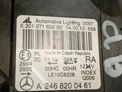 Proiettore ANT DX A2468200461 Mercedes Classe B W246 2012