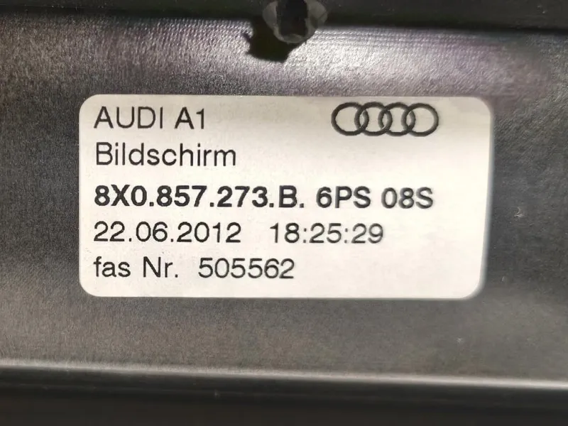 Display Multimediale 8X0857273B Audi A1 8XA Sportback 2012