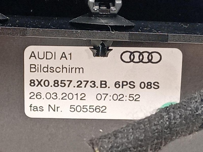 Display Multimediale 8X0 857 273 B Audi A1 8XA Sportback 2012