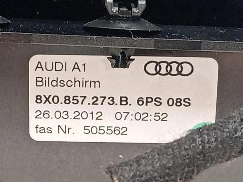 Display Multimediale 8X0 857 273 B Audi A1 8XA Sportback 2012
