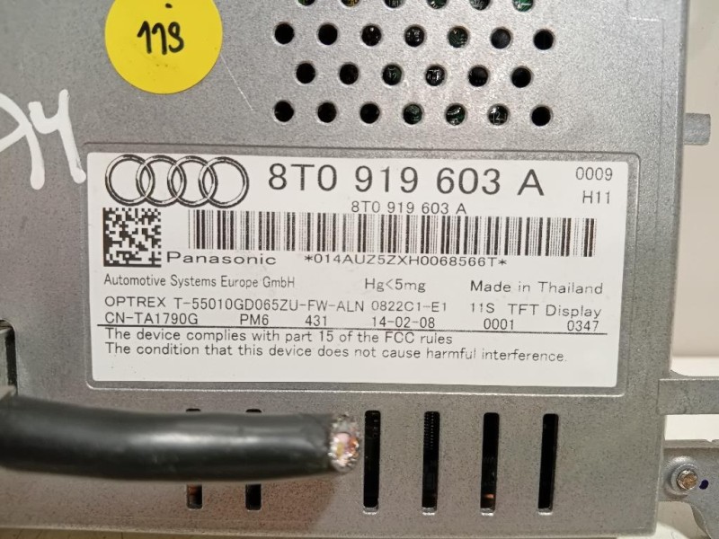 Display Multimediale 8T0 919 603 A Audi A4 8K2 2012