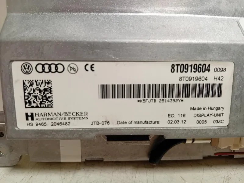 Display Multimediale 8T0 919 604 Audi A4 8K2 2012