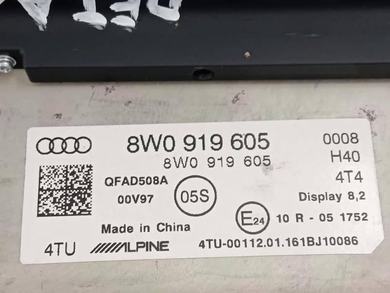 Display Multimediale 8W0 919 605 Audi A4 8W5 Avant 2015