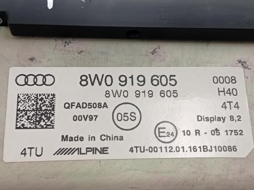 Display Multimediale 8W0 919 605 Audi A4 8W5 Avant 2015