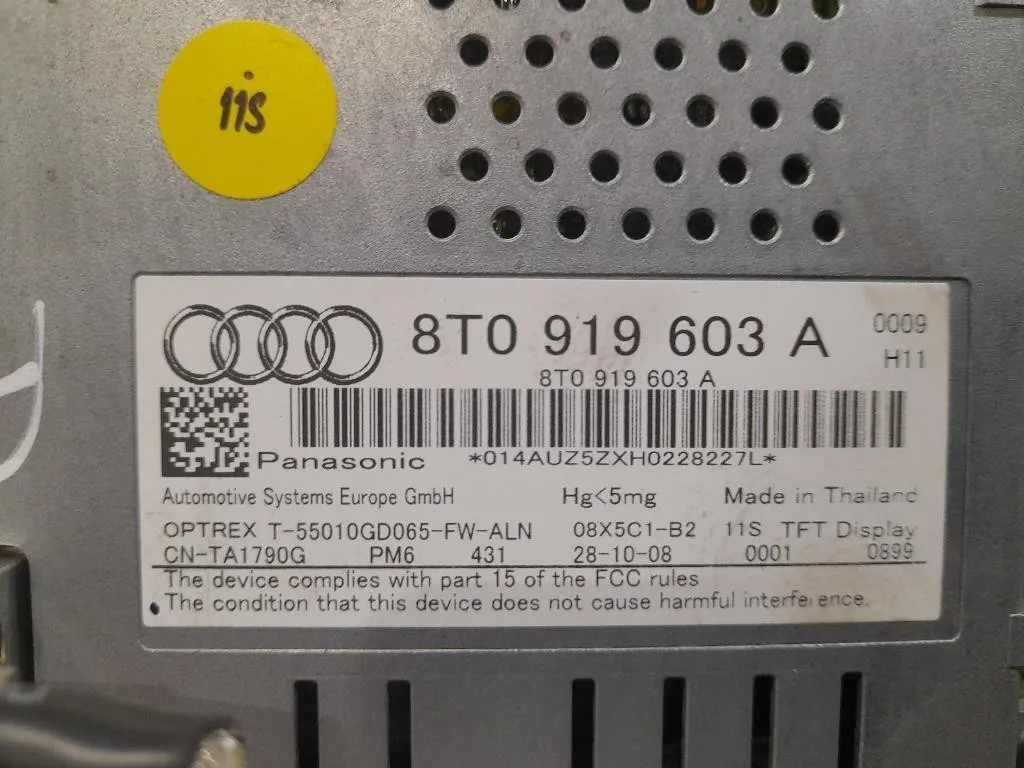 Display Multimediale 8T0919603A Audi A5 8T3 2008