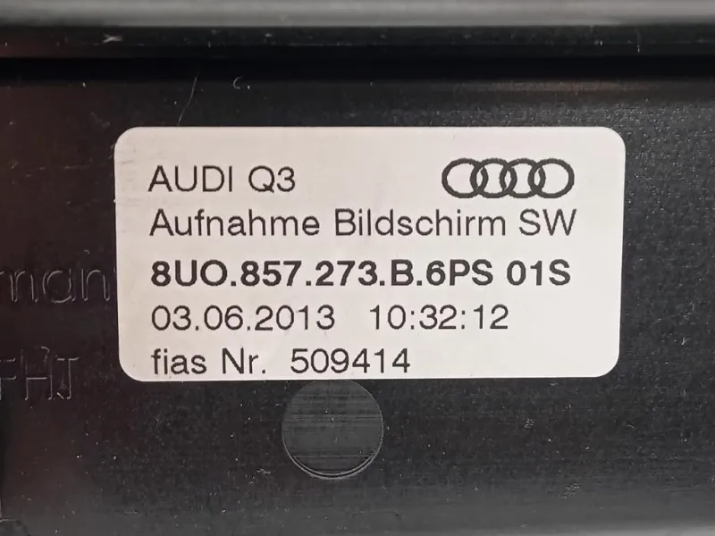 Display Multimediale 8UO857273B Audi Q3 8UB 2012