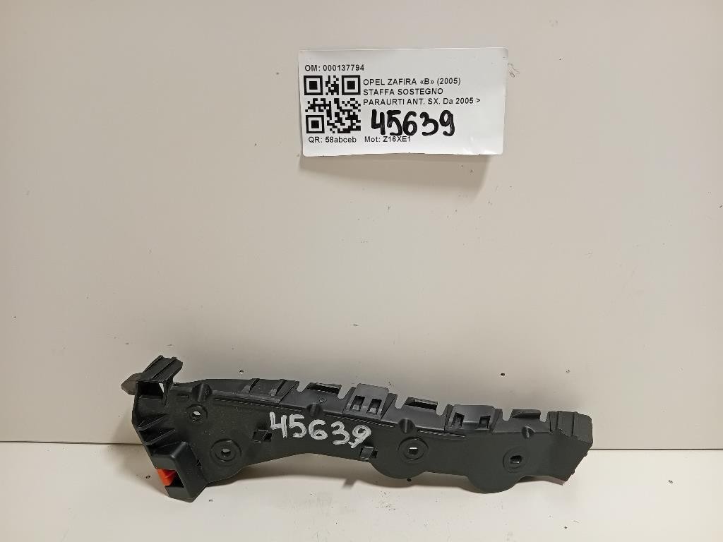 Staffa Sostegno Paraurti ANT SX 000137794 Opel Zafira B 2005