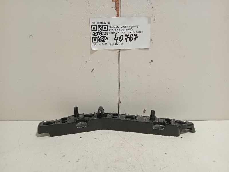 Staffa Sostegno Paraurti ANT SX 9825853780 Peugeot 2008 I 2016