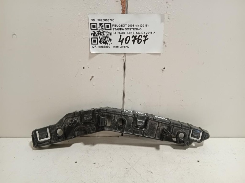 Staffa Sostegno Paraurti ANT SX 9825853780 Peugeot 2008 I 2016