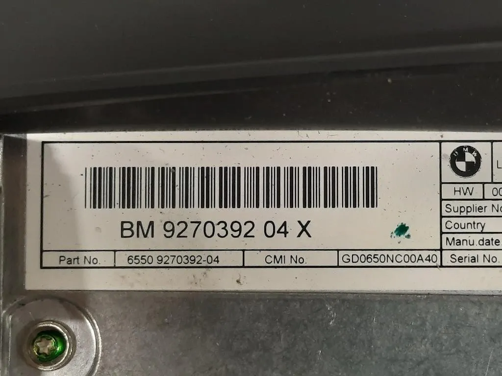 Display Multimediale 9270392 04 Bmw Serie 1 F20 Berlina 2012