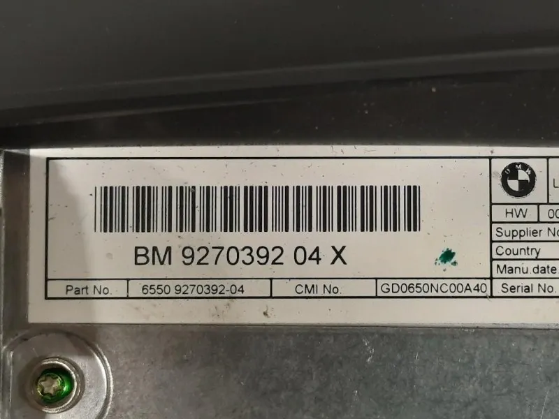 Display Multimediale 9270392 04 Bmw Serie 1 F20 Berlina 2012