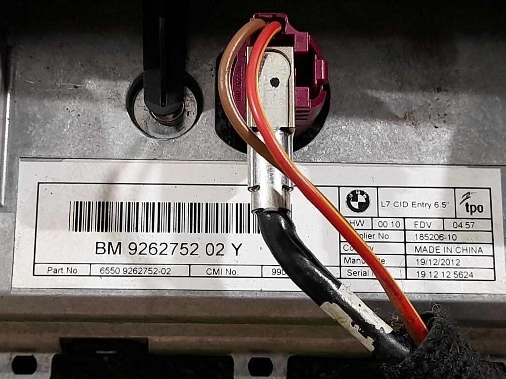 Display Multimediale 65509262752 9270392 Bmw Serie 1 F20 Berlina 2012