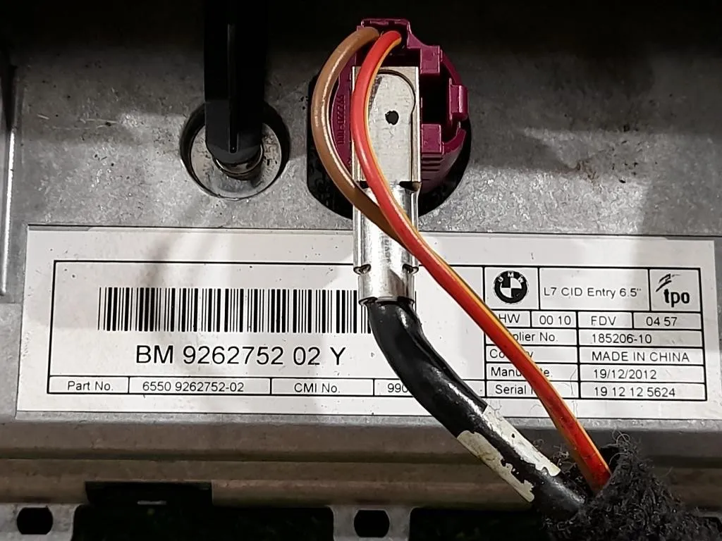 Display Multimediale 65509262752 9270392 Bmw Serie 1 F20 Berlina 2012