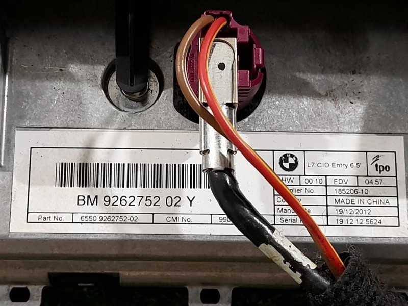 Display Multimediale 65509262752 9270392 Bmw Serie 1 F20 Berlina 2012